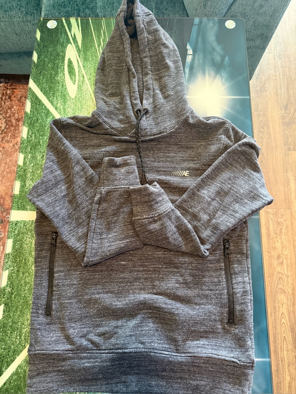 American Eagle Women’s XS Gray Cowl Neck Pullover Hoodie